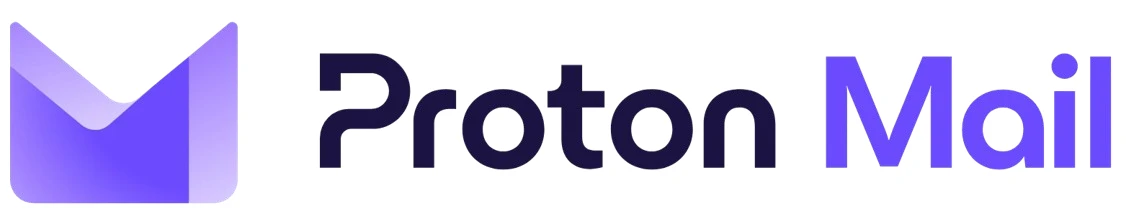 Proton mail logo with white background.